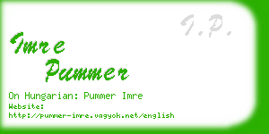 imre pummer business card